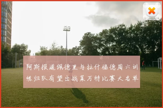 阿斯报道佩德里与拉什福德周六训练归队有望出战莱万特比赛大名单